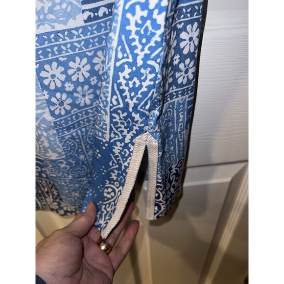 J MCLAUGHLIN Top Womens S Pullover Paisley Tunic Casual Longline Patchwork boho - Picture 5 of 8